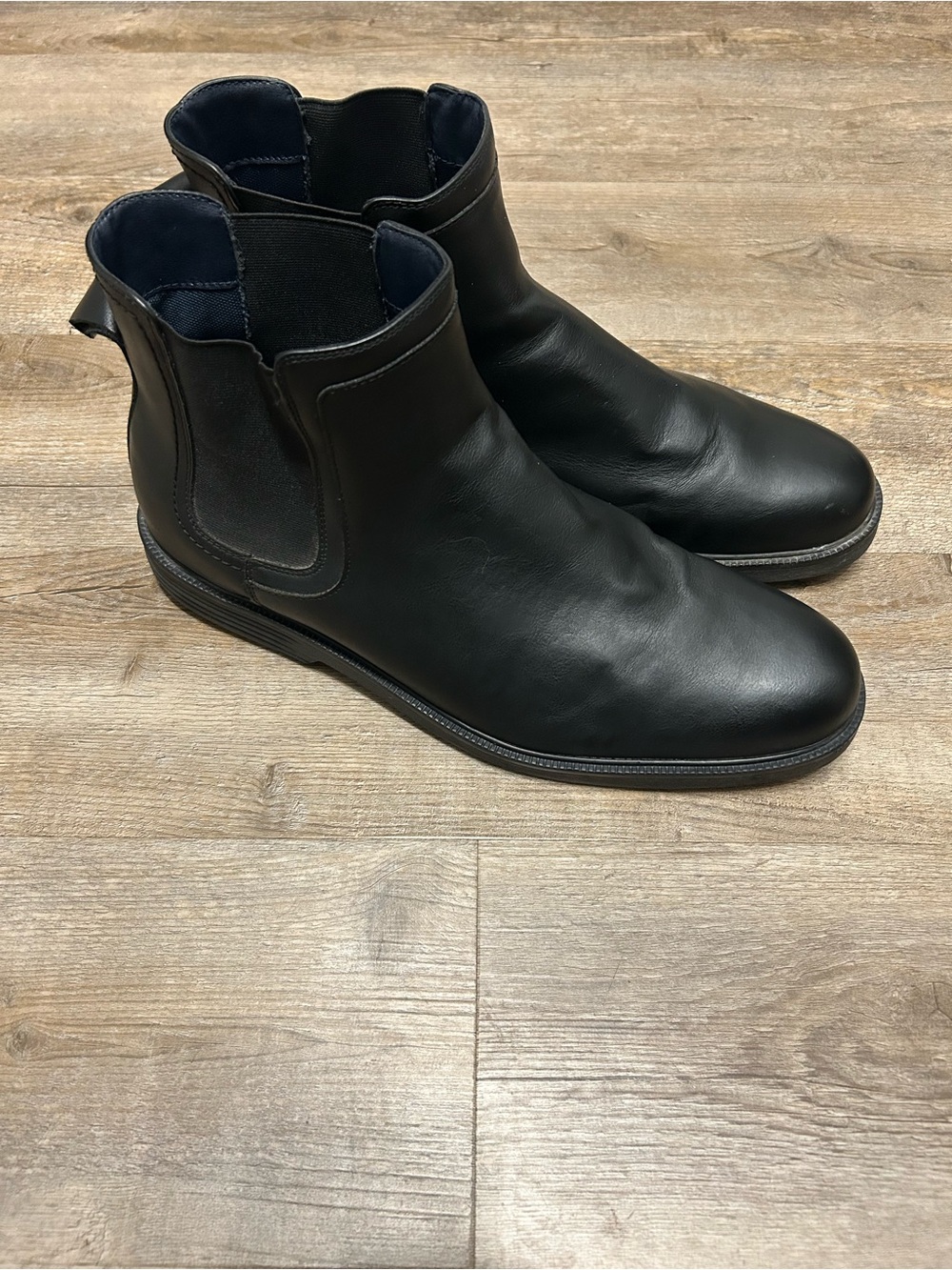 Dockers Mens Size 13 M Black Leather Chelsea Ankle Boots Slip Resistant